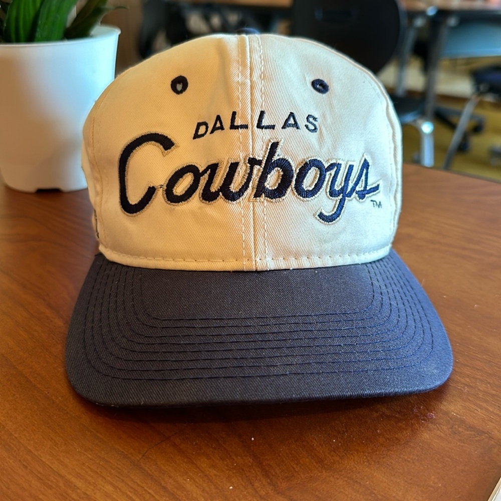 Vintage 90s Dallas Cowboys Sports Specialties Script SnapBack hat NFL